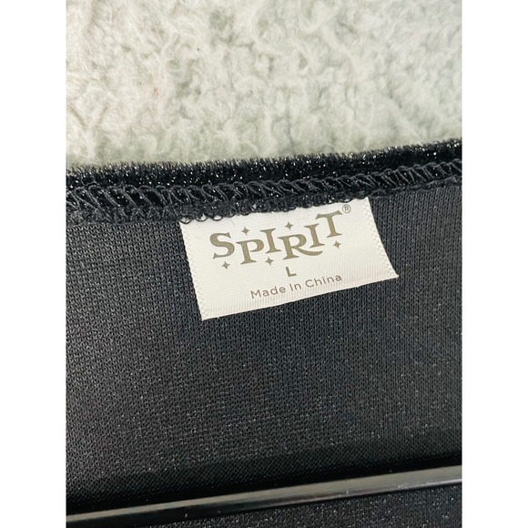 Spirit Halloween Dress Girls Large Black Silver Lace Costume Party Witch - Picture 8 of 11